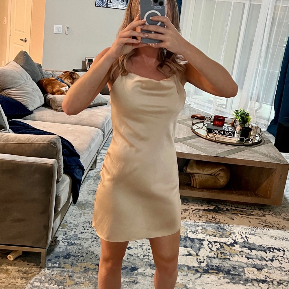NWOT, boutique cowl neck dress